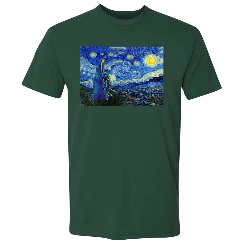 Cthulhu In Starry Night Premium Unisex T-shirt - 12