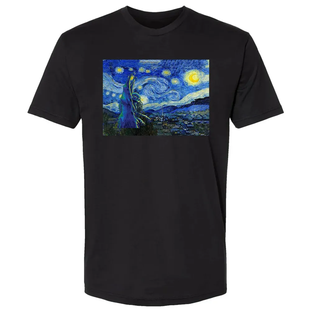 Cthulhu In Starry Night Premium Unisex T-shirt - 15