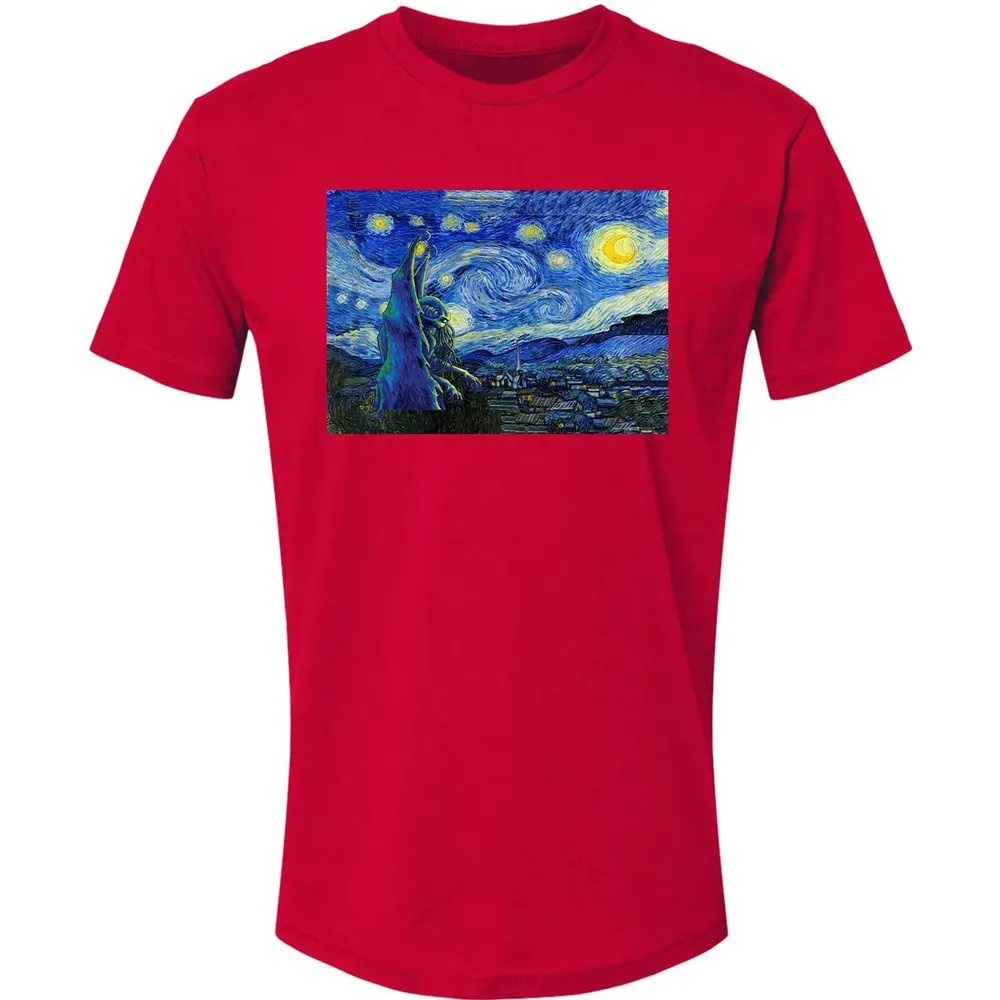 Cthulhu In Starry Night Premium Unisex T-shirt - 6
