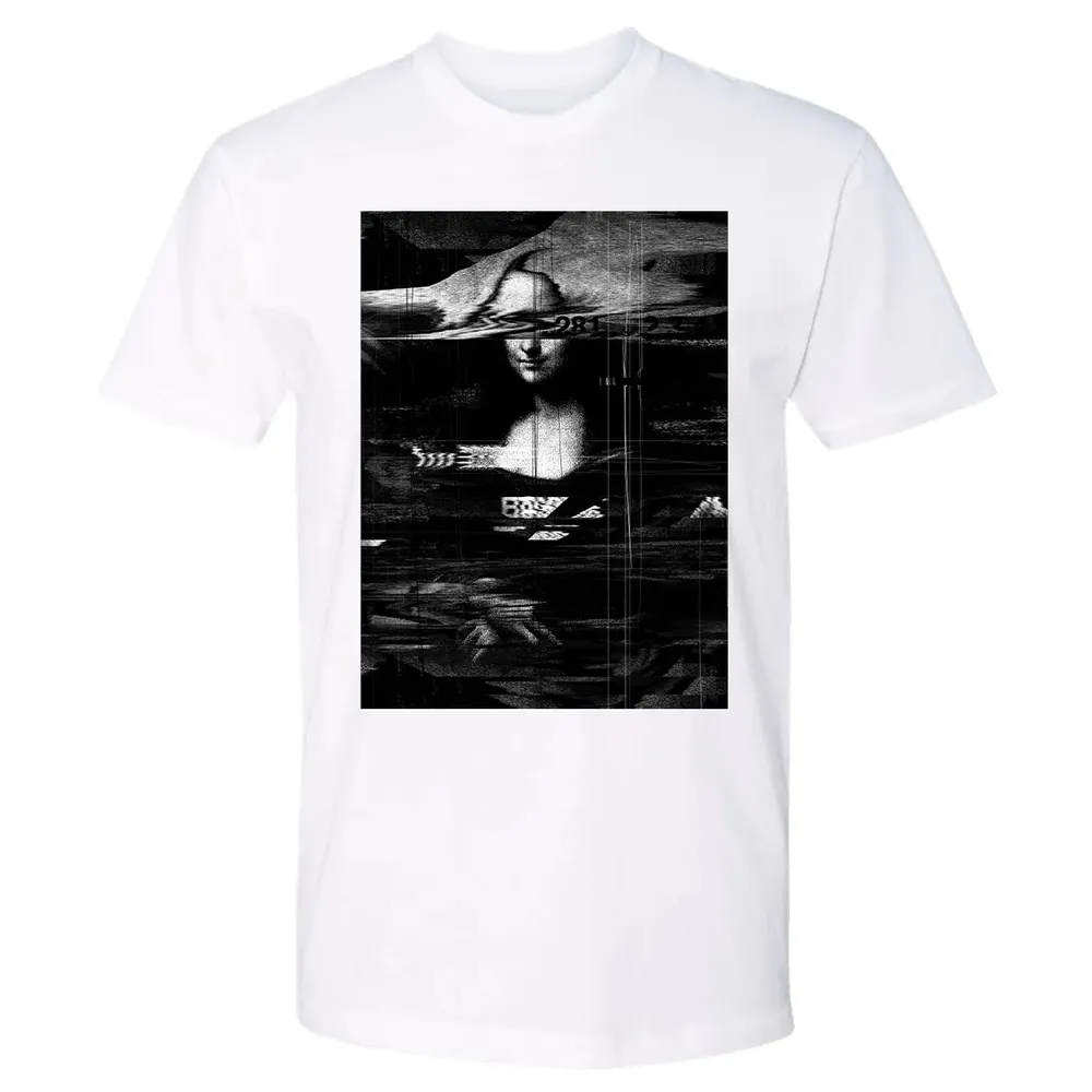 MONA LISA GLITCH Premium Unisex T-shirt - 4
