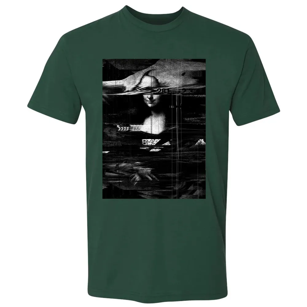 MONA LISA GLITCH Premium Unisex T-shirt - 12