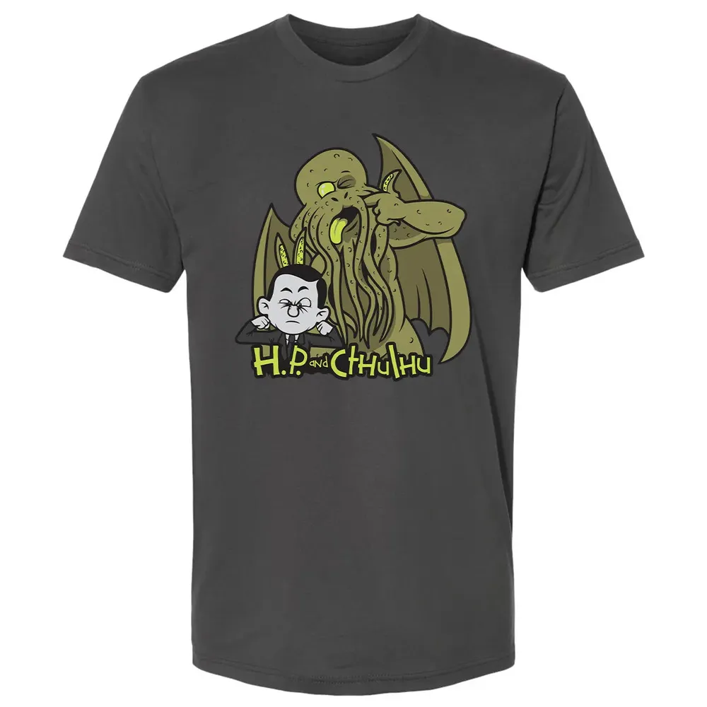 H.P and Cthulhu Premium Unisex T-shirt - 8