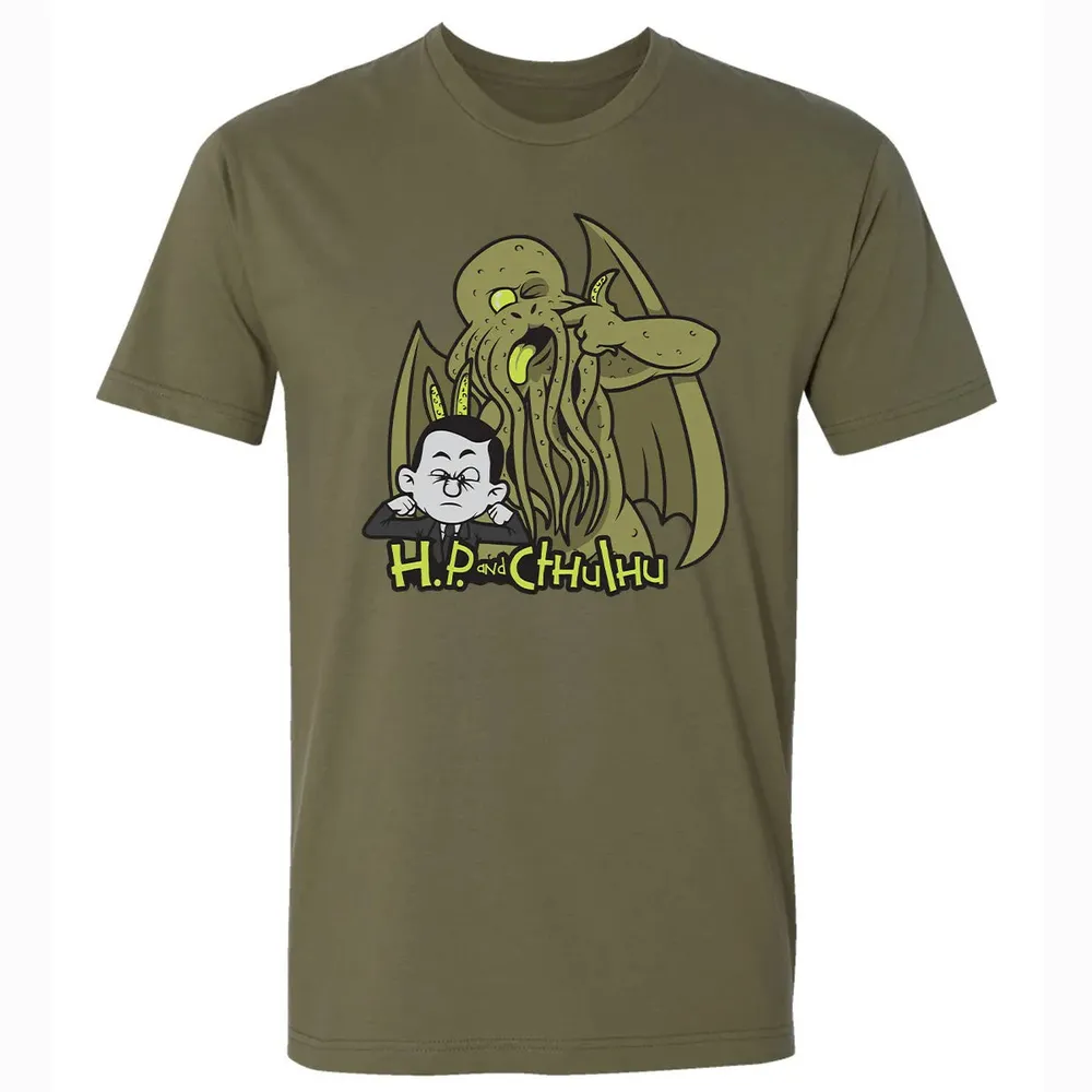 H.P and Cthulhu Premium Unisex T-shirt - 5