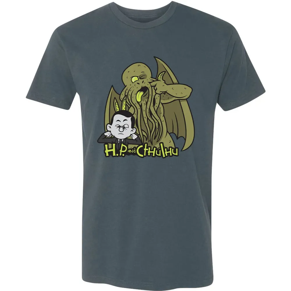 H.P and Cthulhu Premium Unisex T-shirt - 14