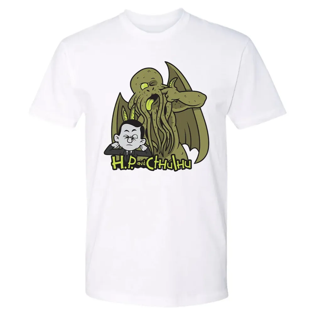 H.P and Cthulhu Premium Unisex T-shirt - 4
