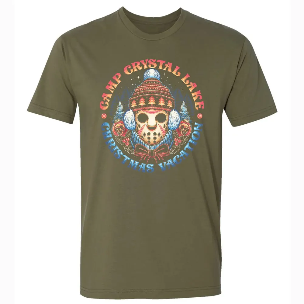 Camp Crystal Lake Christmas Vacation Premium Unisex T-shirt - 5