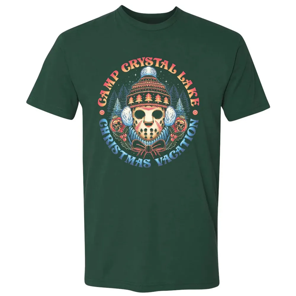 Camp Crystal Lake Christmas Vacation Premium Unisex T-shirt - 12