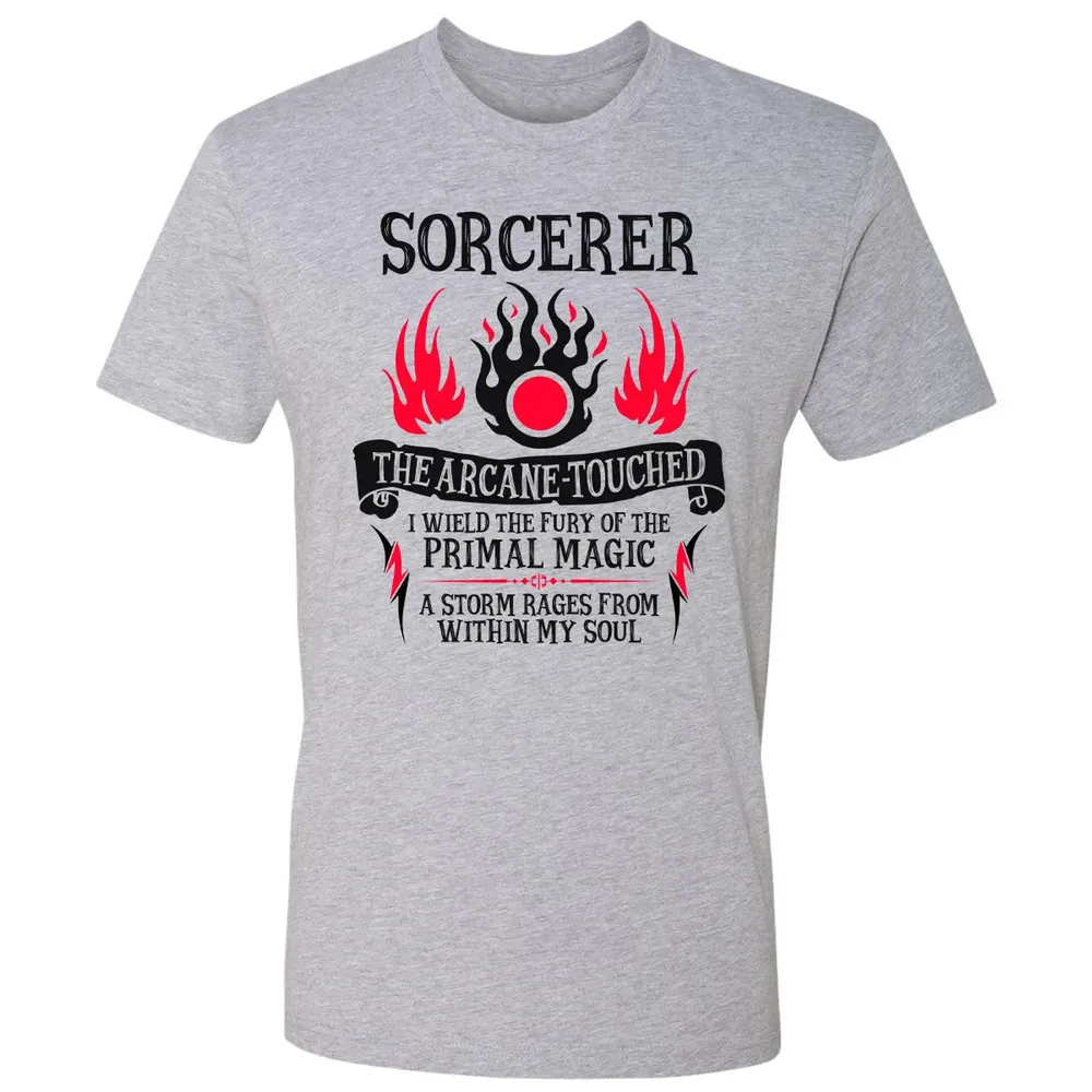 SORCERER, The Arcane Touched (Black Text) Premium Unisex T-shirt - 9