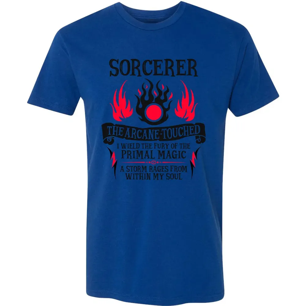 SORCERER, The Arcane Touched (Black Text) Premium Unisex T-shirt - 10