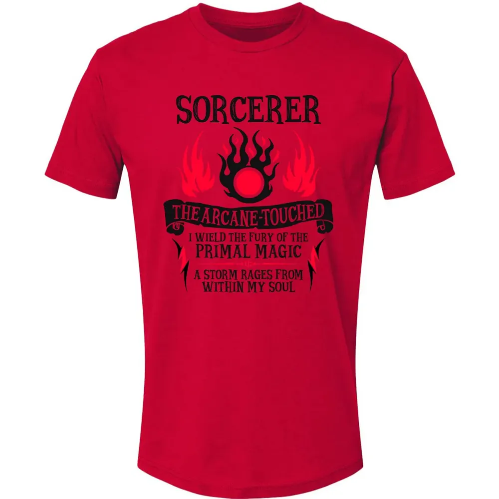SORCERER, The Arcane Touched (Black Text) Premium Unisex T-shirt - 6