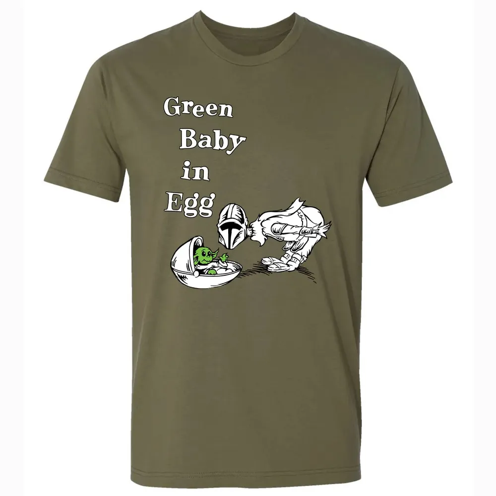 Green Baby in Egg Premium Unisex T-shirt - 5