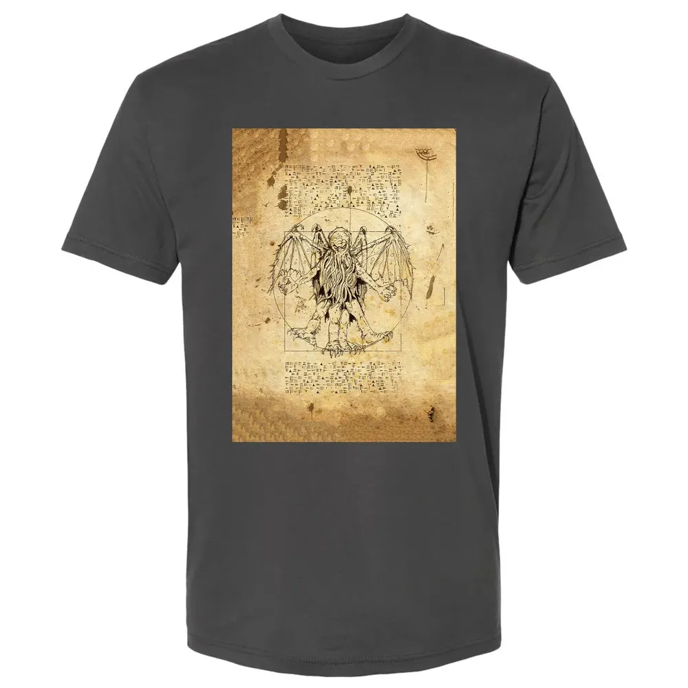 Cthulhu Vitruvian Premium Unisex T-shirt - 8