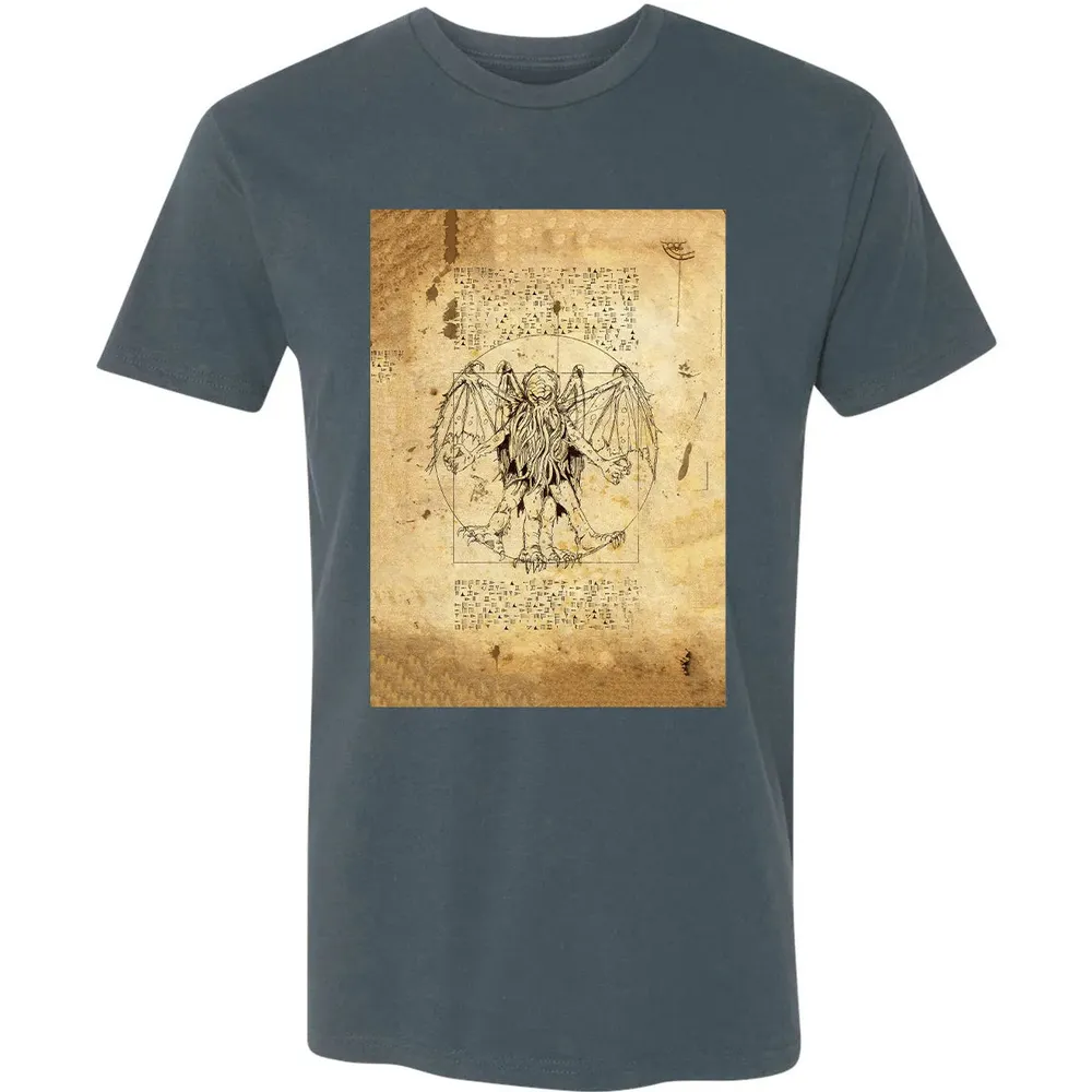 Cthulhu Vitruvian Premium Unisex T-shirt - 14