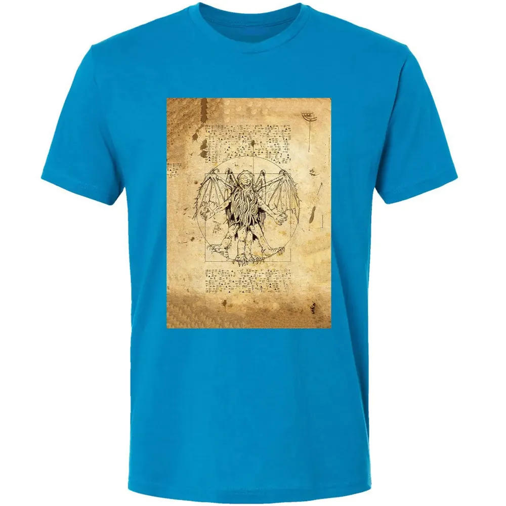 Cthulhu Vitruvian Premium Unisex T-shirt - 4