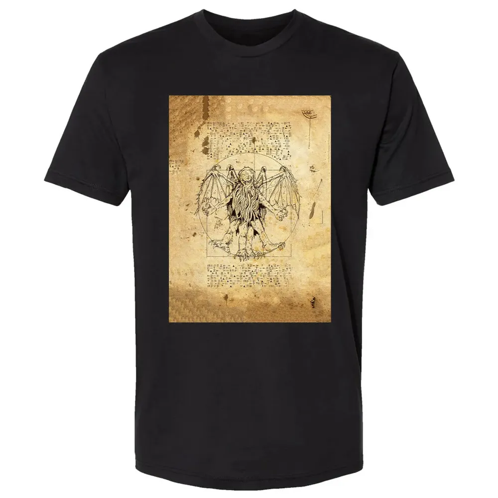 Cthulhu Vitruvian Premium Unisex T-shirt - 15