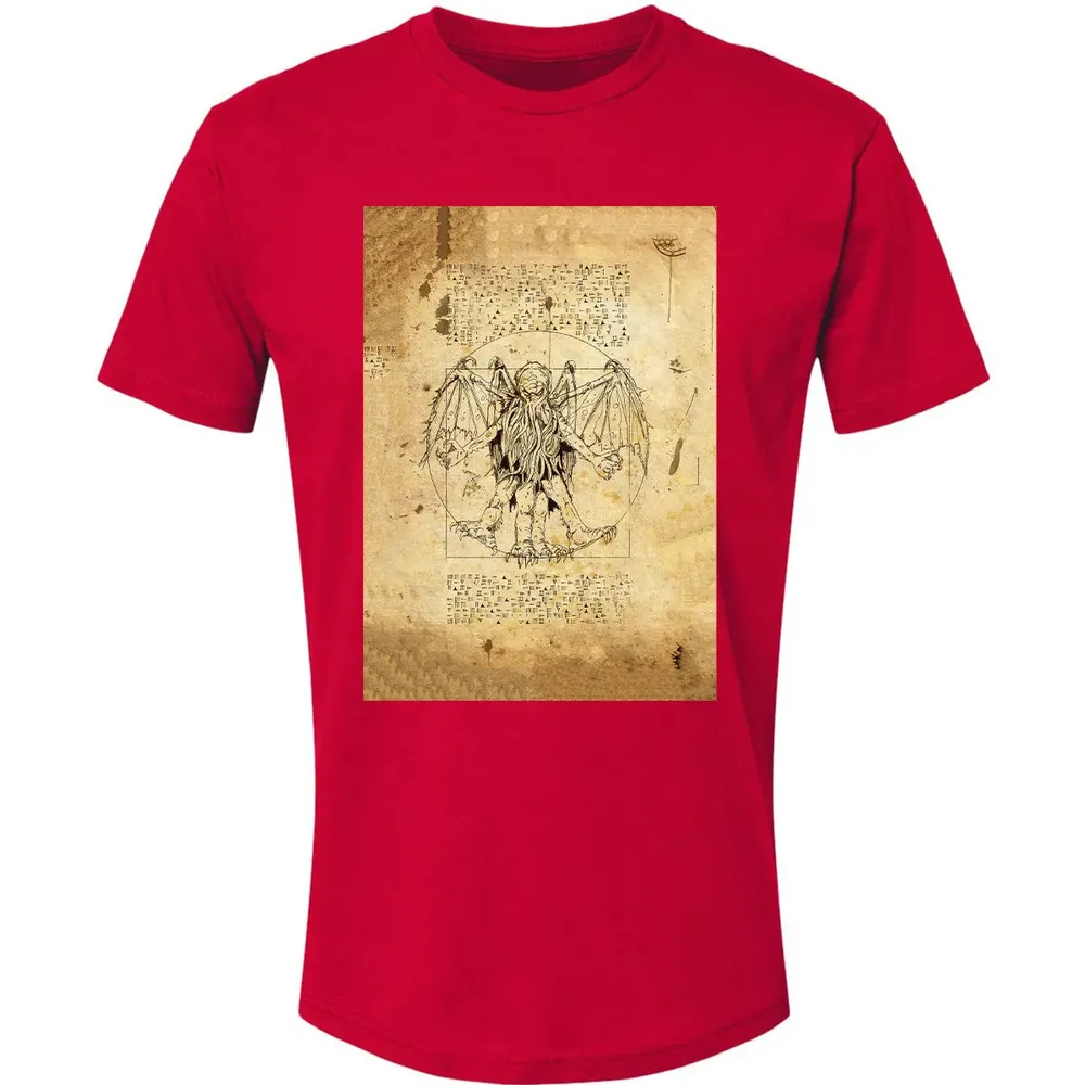 Cthulhu Vitruvian Premium Unisex T-shirt - 6