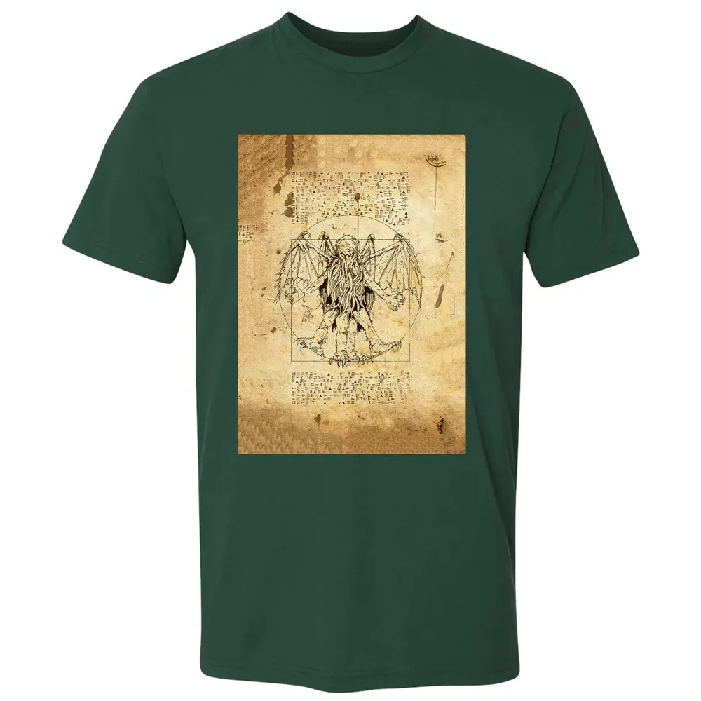 Cthulhu Vitruvian Premium Unisex T-shirt - 12
