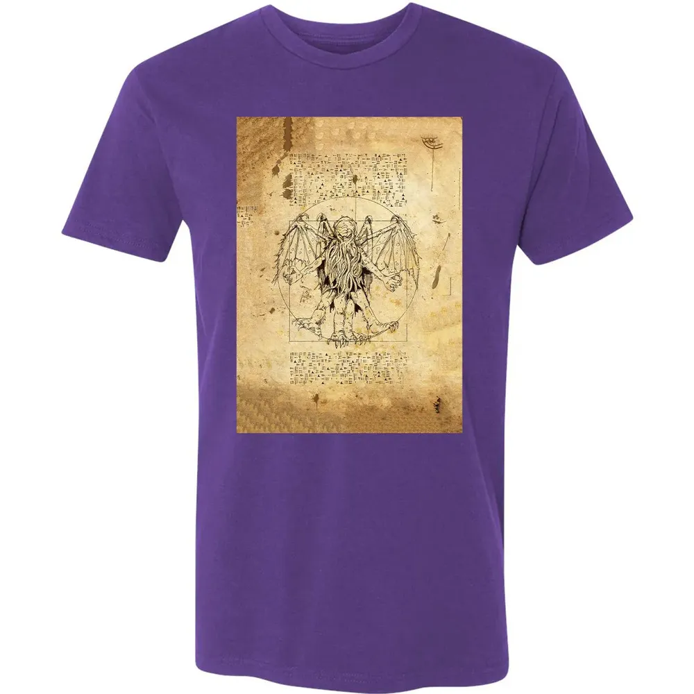 Cthulhu Vitruvian Premium Unisex T-shirt - 7
