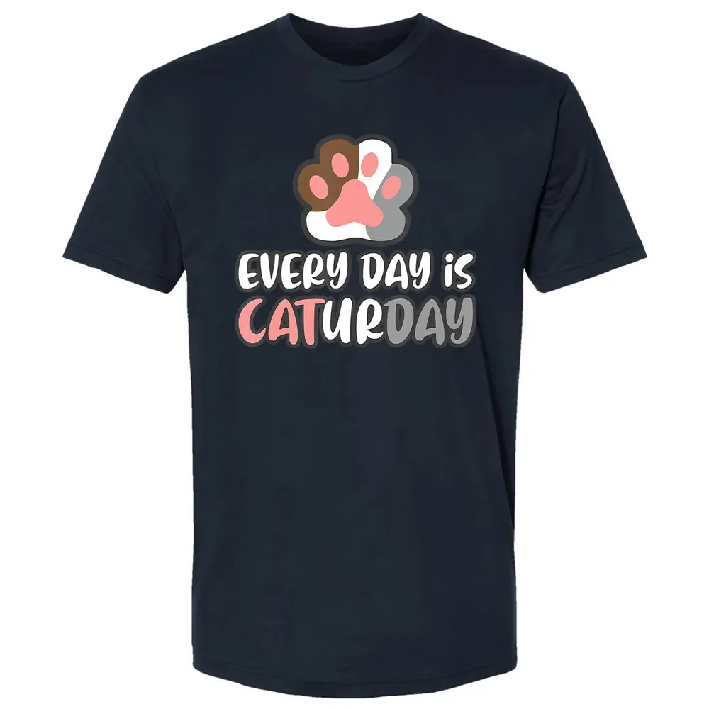 Ca Everyday Is Caturday Cat Premium Unisex T-shirt - 2