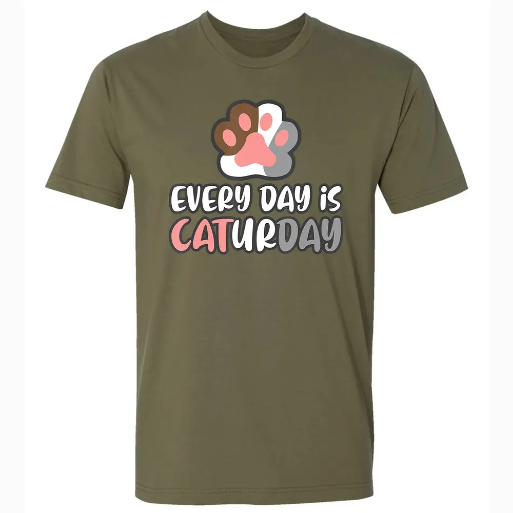 Ca Everyday Is Caturday Cat Premium Unisex T-shirt - 5