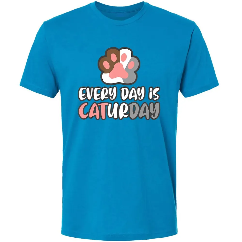 Ca Everyday Is Caturday Cat Premium Unisex T-shirt - 15