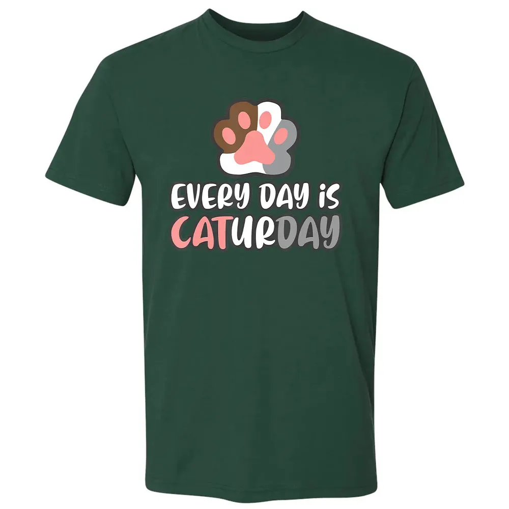 Ca Everyday Is Caturday Cat Premium Unisex T-shirt - 12