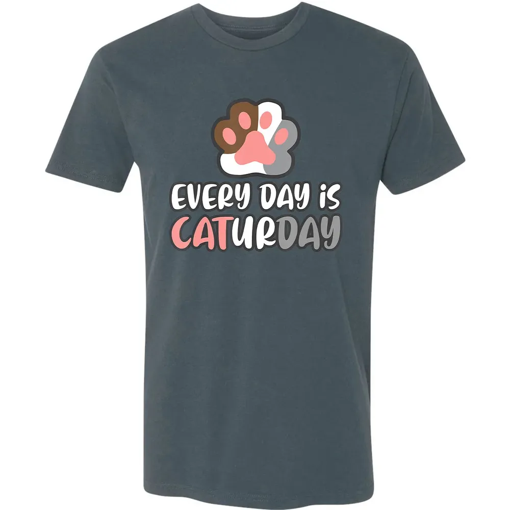 Ca Everyday Is Caturday Cat Premium Unisex T-shirt - 14
