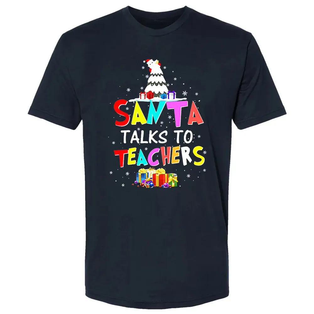 Santa talks to teachers Premium Unisex T-shirt - 2