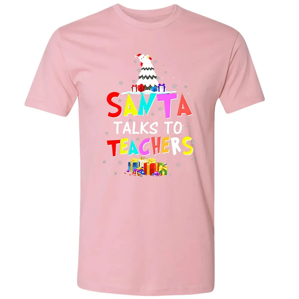 Santa talks to teachers Premium Unisex T-shirt - 3
