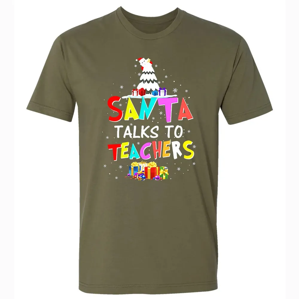 Santa talks to teachers Premium Unisex T-shirt - 5