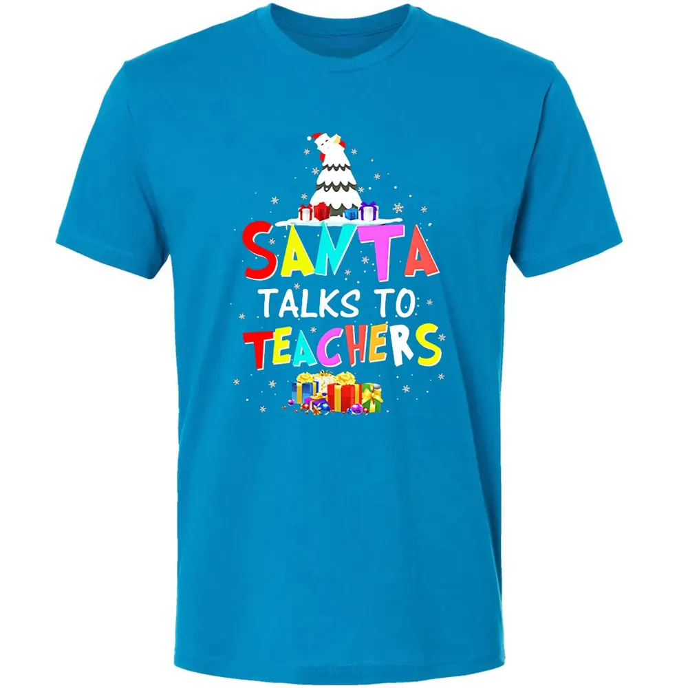 Santa talks to teachers Premium Unisex T-shirt - 15