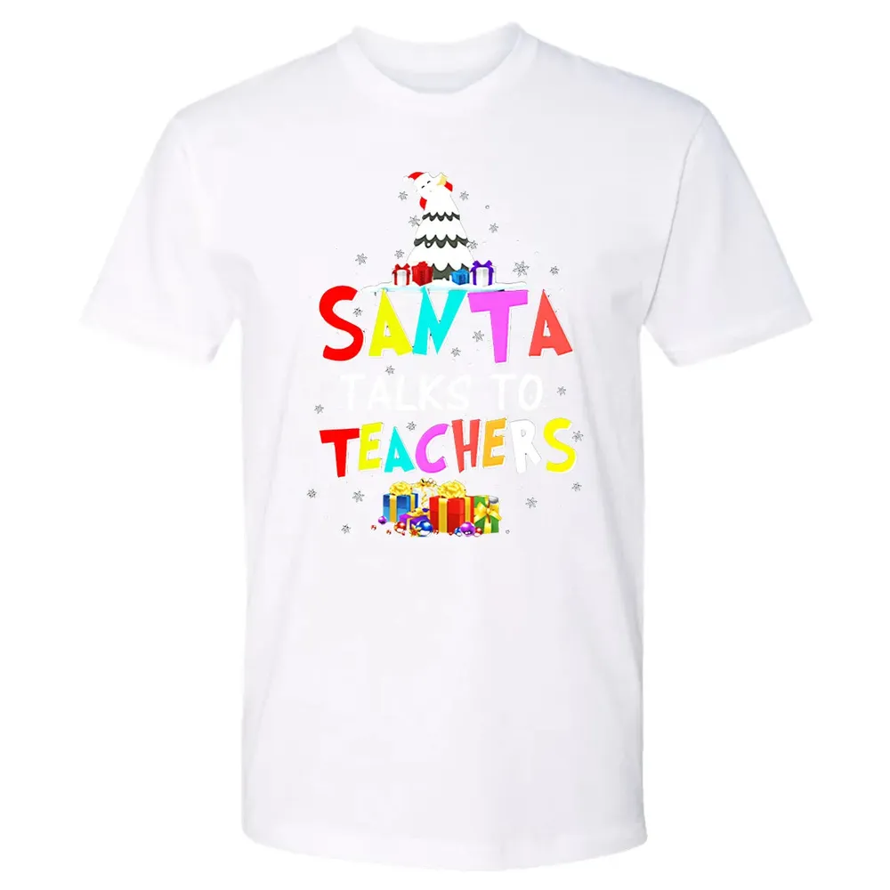 Santa talks to teachers Premium Unisex T-shirt - 4