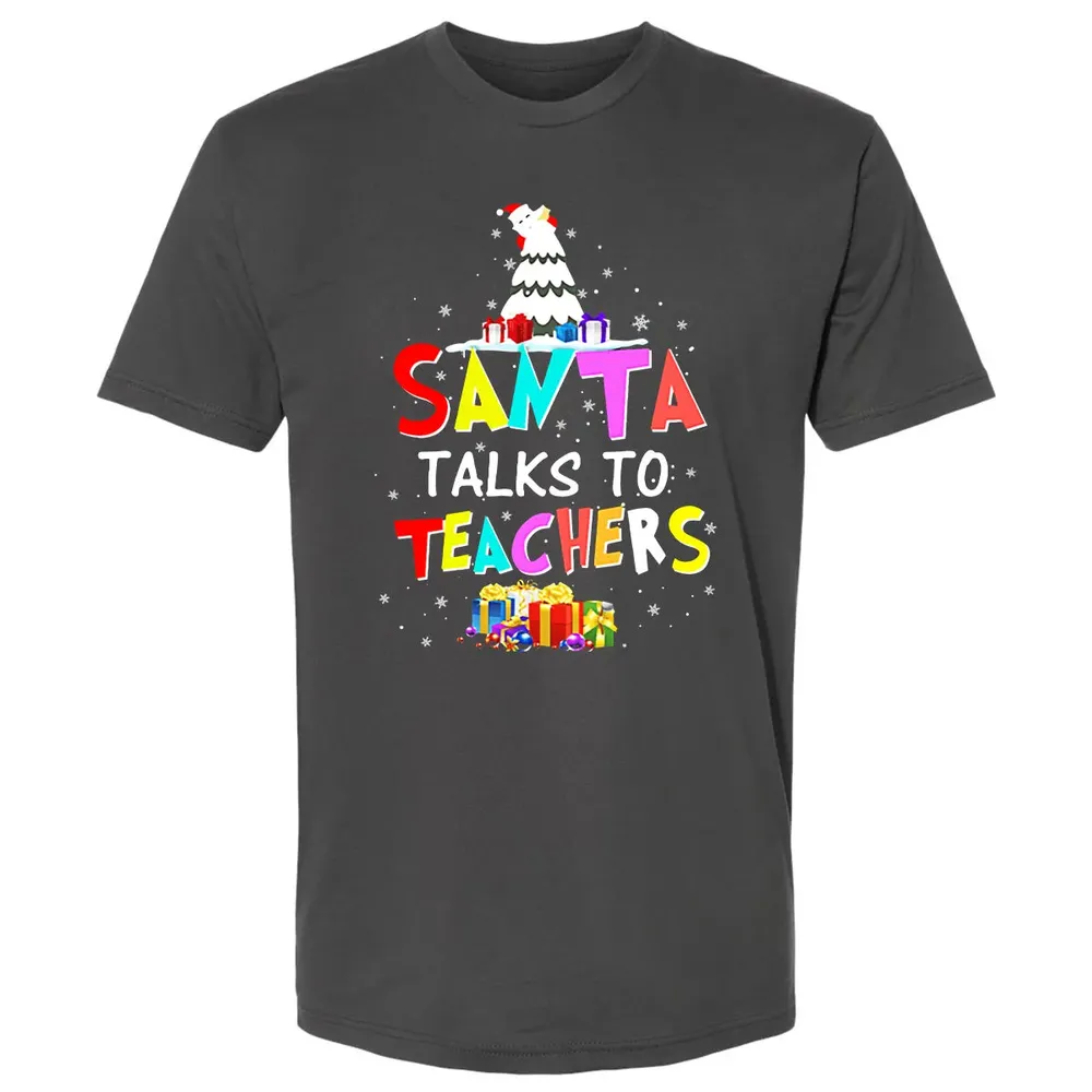 Santa talks to teachers Premium Unisex T-shirt - 8