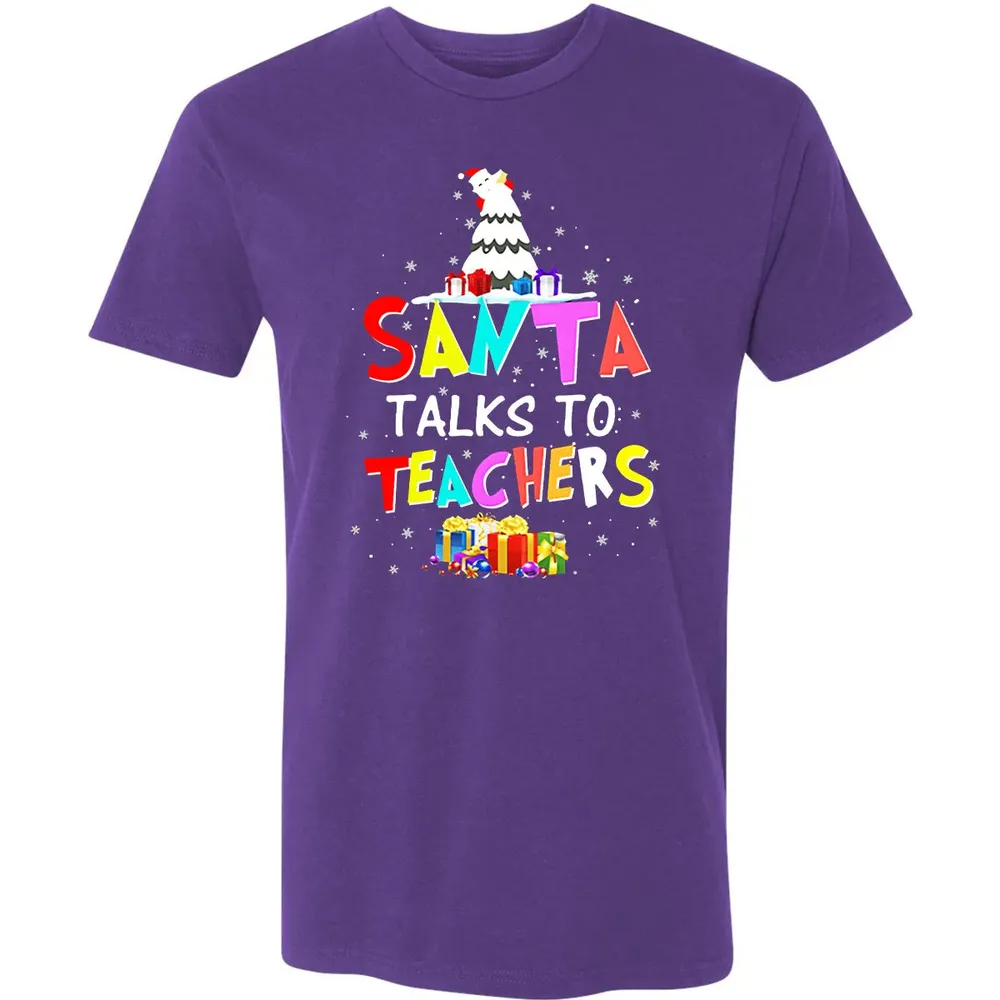 Santa talks to teachers Premium Unisex T-shirt - 7