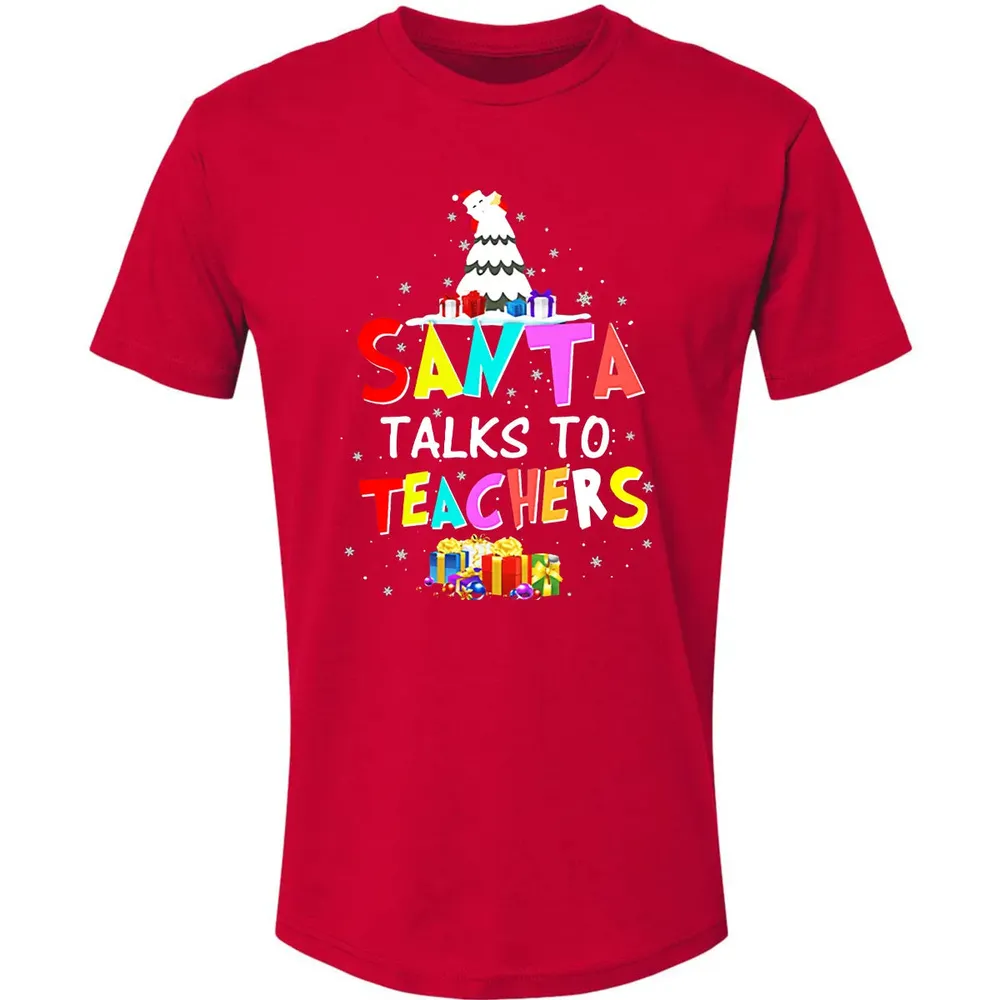 Santa talks to teachers Premium Unisex T-shirt - 6