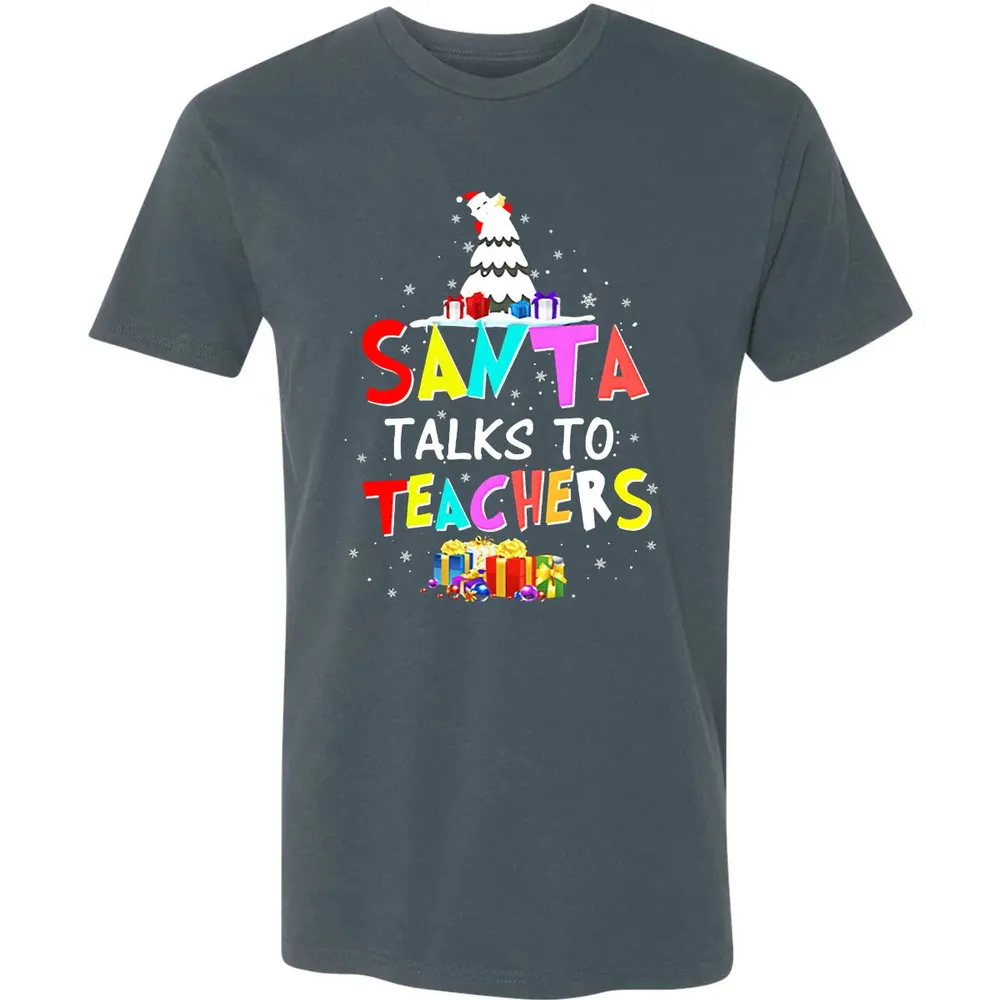 Santa talks to teachers Premium Unisex T-shirt - 14