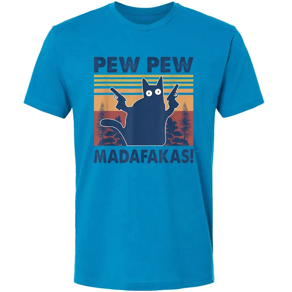 Cat Pew Pew Madafakas Premium Unisex T-shirt - 4