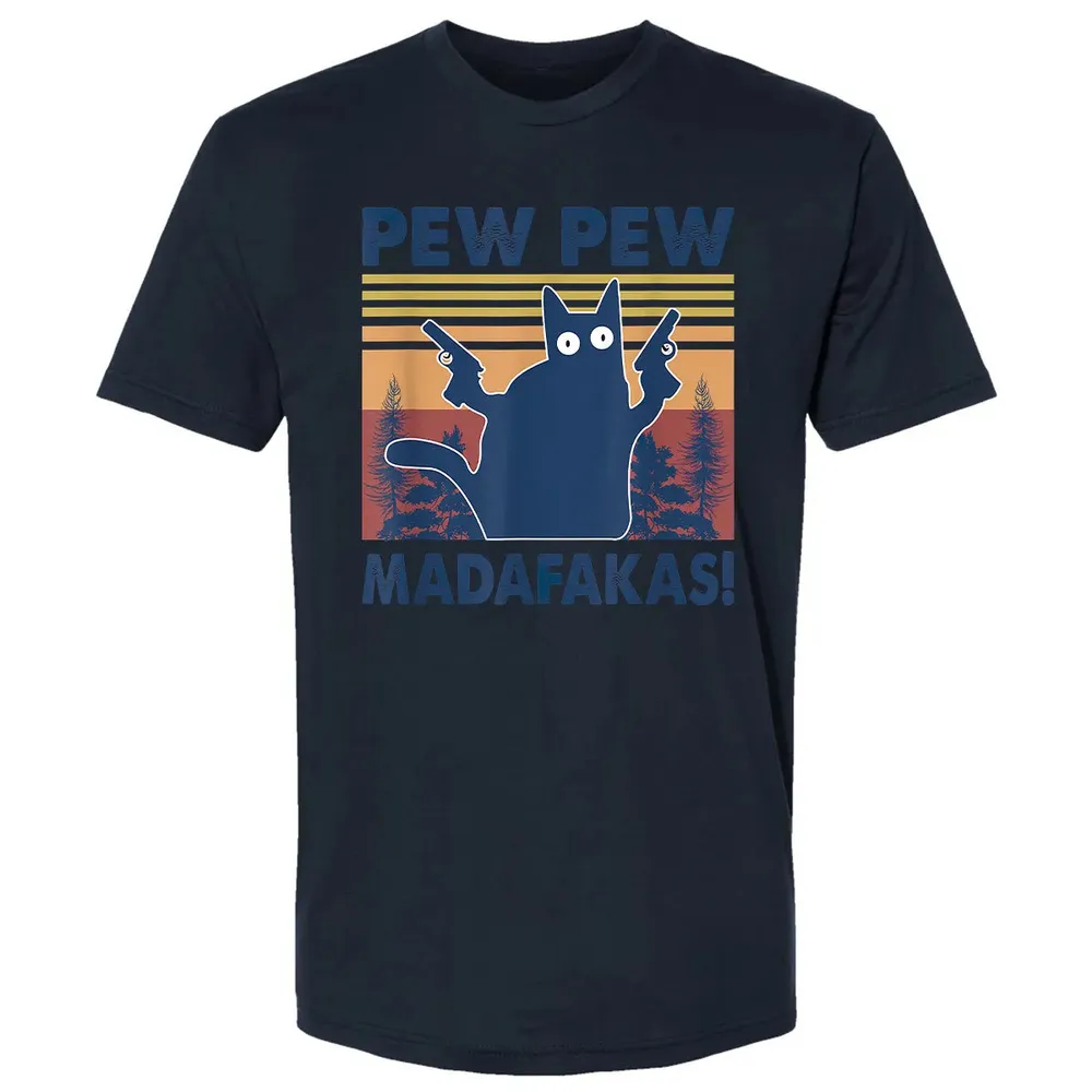 Cat Pew Pew Madafakas Premium Unisex T-shirt - 13
