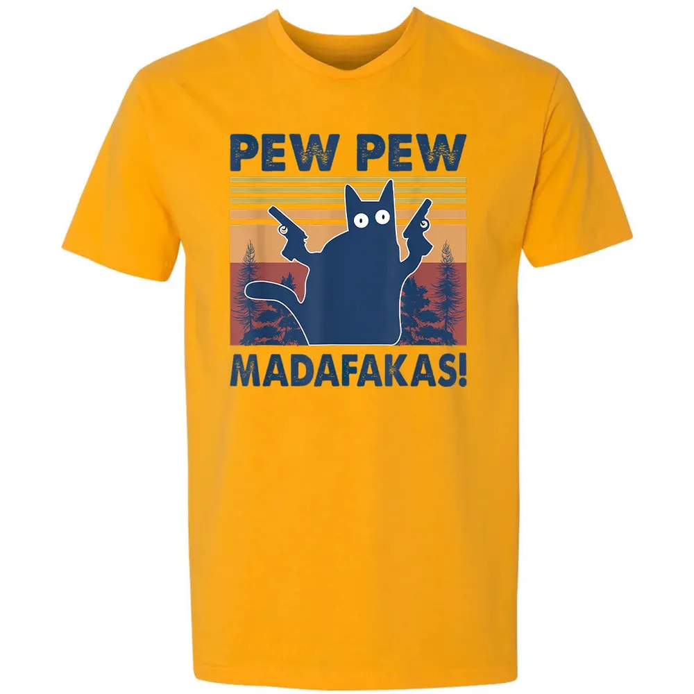 Cat Pew Pew Madafakas Premium Unisex T-shirt - 11
