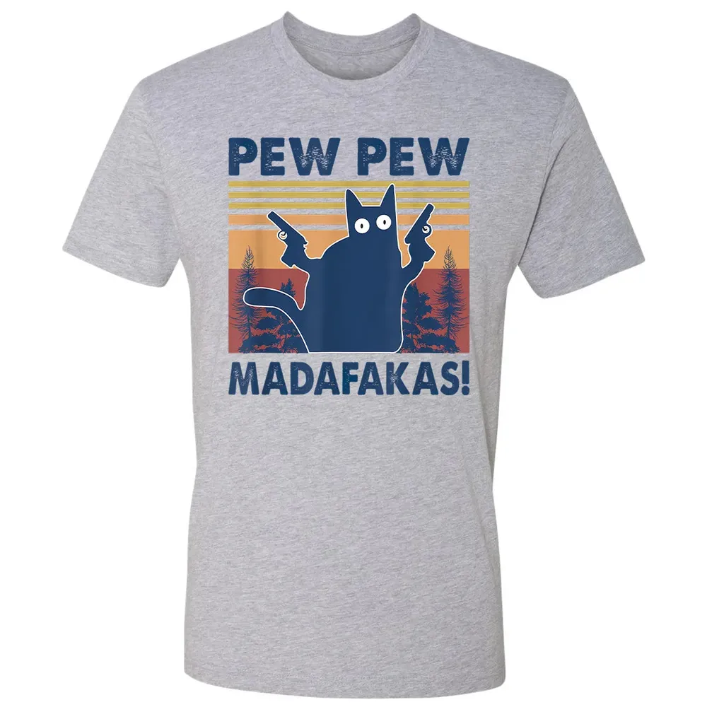 Cat Pew Pew Madafakas Premium Unisex T-shirt - 9