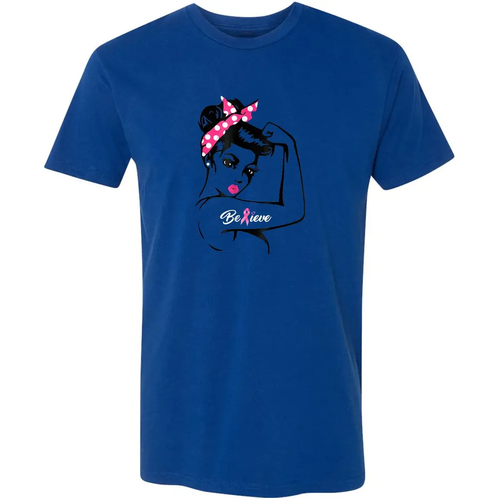 Breast Cancer Warrior T Awareness  Support Believe Premium Unisex T-shirt - 10