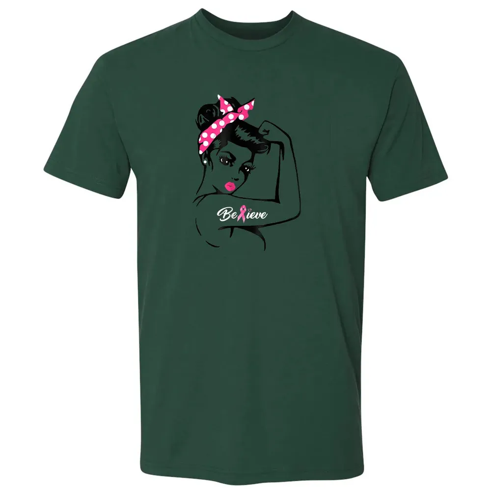Breast Cancer Warrior T Awareness  Support Believe Premium Unisex T-shirt - 12