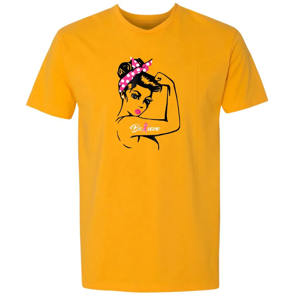 Breast Cancer Warrior T Awareness  Support Believe Premium Unisex T-shirt - 11
