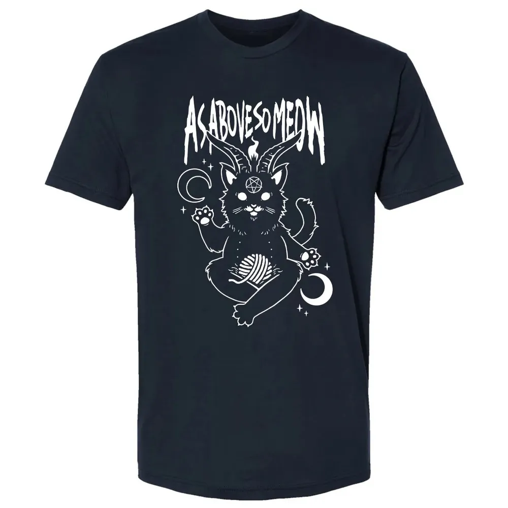 As Above So Meow Premium Unisex T-shirt - 2