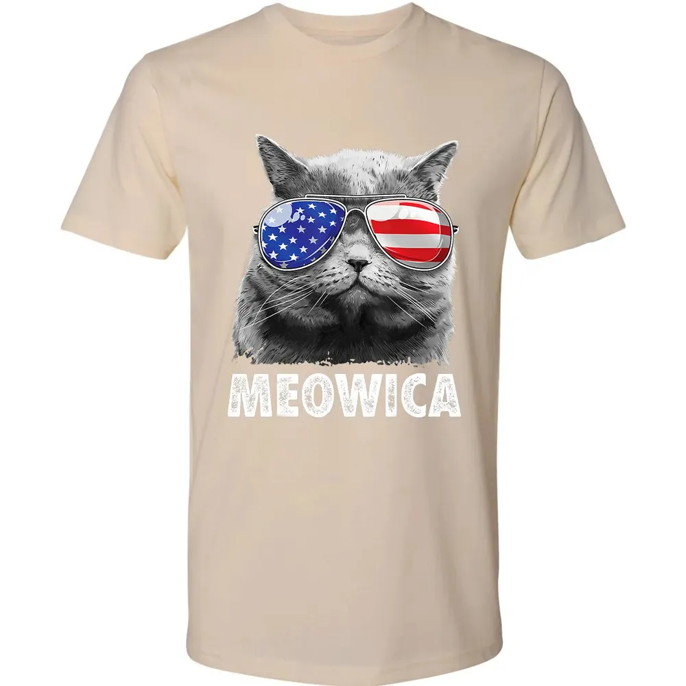 Cat 4th of July s Meowica Merica Men USA American Flag Premium Unisex T-shirt - 13