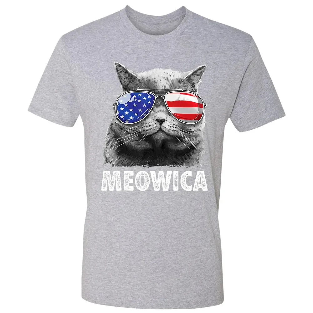 Cat 4th of July s Meowica Merica Men USA American Flag Premium Unisex T-shirt - 9