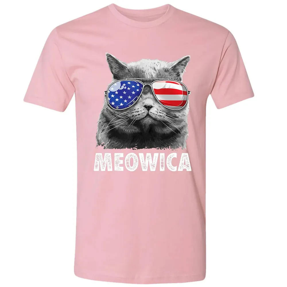 Cat 4th of July s Meowica Merica Men USA American Flag Premium Unisex T-shirt - 3