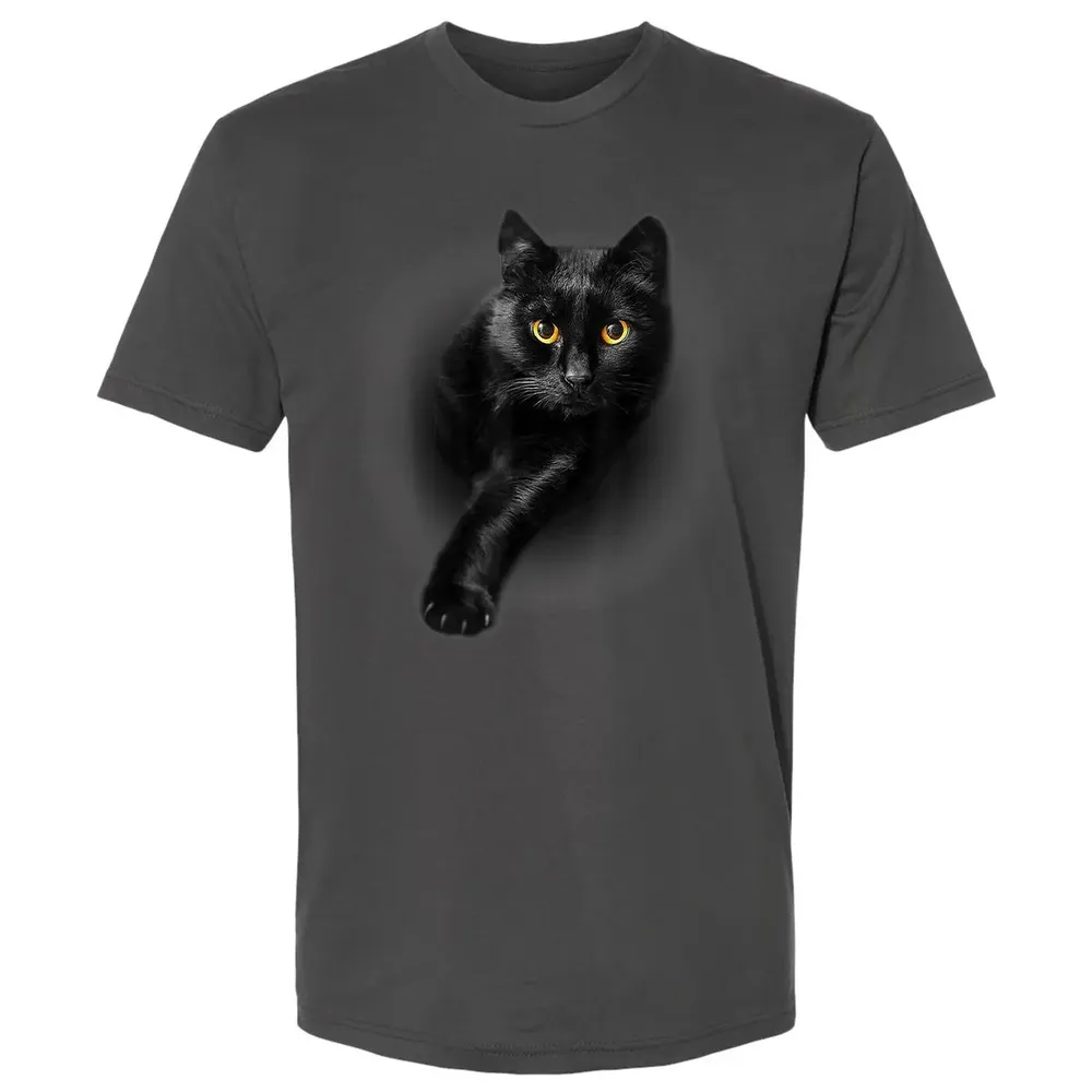 Black Cat Yellow Eyes  Cats   Gifts Premium Unisex T-shirt - 8