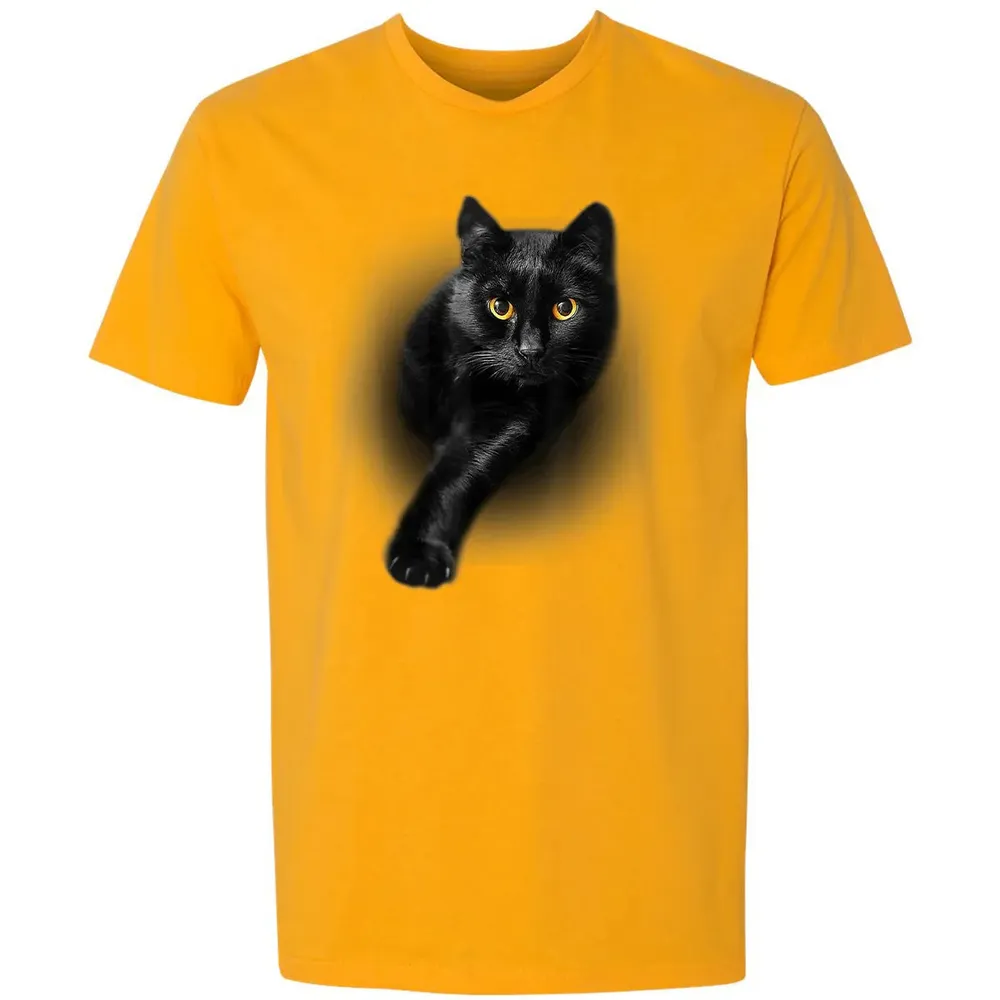 Black Cat Yellow Eyes  Cats   Gifts Premium Unisex T-shirt - 11