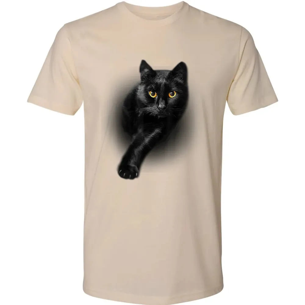 Black Cat Yellow Eyes  Cats   Gifts Premium Unisex T-shirt - 2